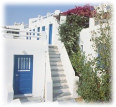 our hotel unit - traditionally built according to the Cycladic style on Mykonos island