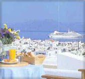 Elena hotel in Mykonos island, Cyclades - Sea view