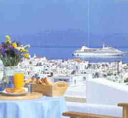 Elena hotel in Mykonos island, Cyclades - Sea view