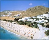 Aphrodite Beach hotel in Mykonos island