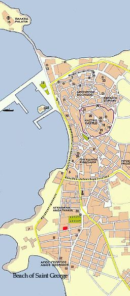 Location of Kapetanos Rooms