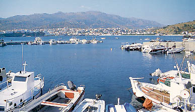 The port of Andros island