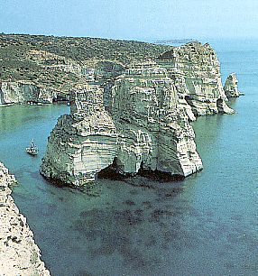 Kleftiko in Milos island in Cyclades.